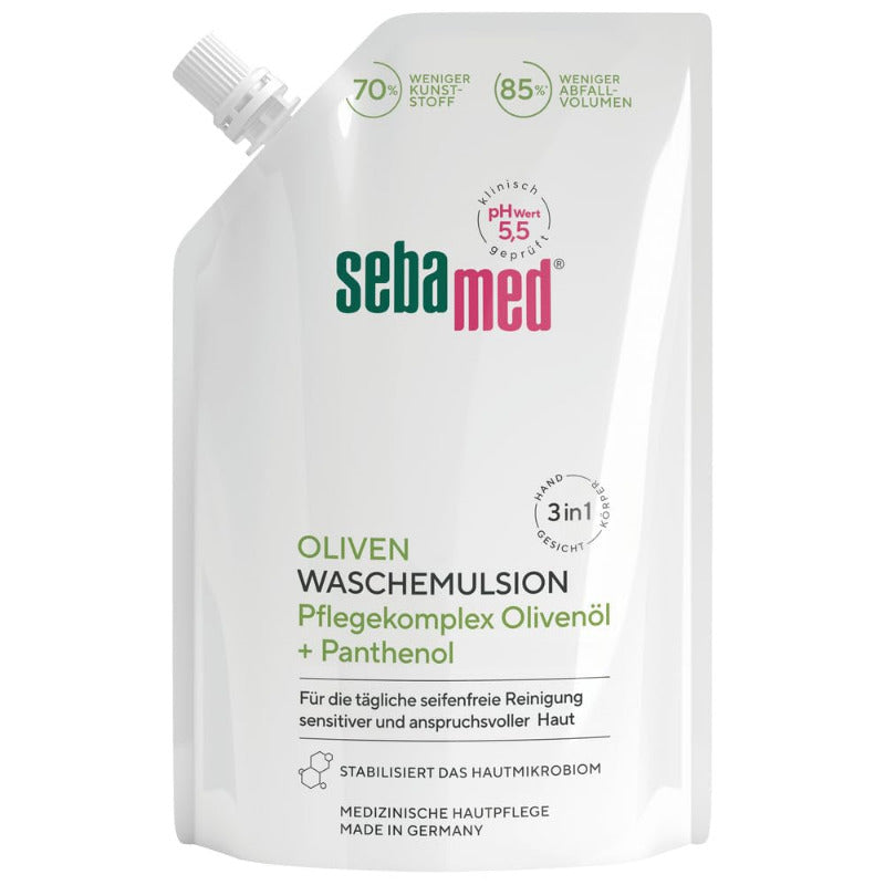 Sebamed Liquid Olive Wash Emulsion Refill Pouch – 400ml