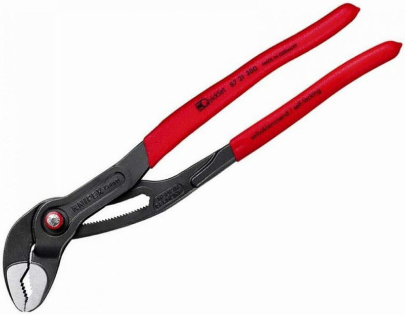 KNIPEX Cobra QuickSet Hightech Water Pump Pliers – 250mm, Slim Multi-Component Grip, Grey Atramentized | 87 22 250
