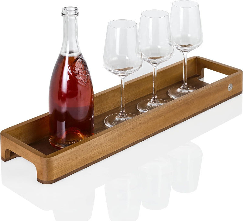 ADHOC ST23 Serve Slim Serving Tray – Acacia & Walnut Wood