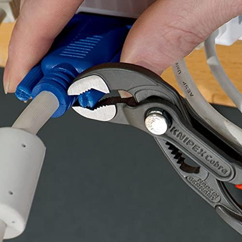 KNIPEX Cobra® 5-Piece Water Pump Pliers Set (125–300 mm) with Self-Locking Grip in Premium Roll-Up Pouch