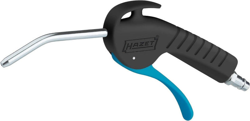 Hazet 2-Wege Ausblaspistole 9040-4 - Luftanschluss an Kopf Oder Griff, Passend Zum Entfernen Von Feinen Verschmutzungen an Schwer Zugänglichen Stellen - Mit Robustem Aluminiumgehäuse