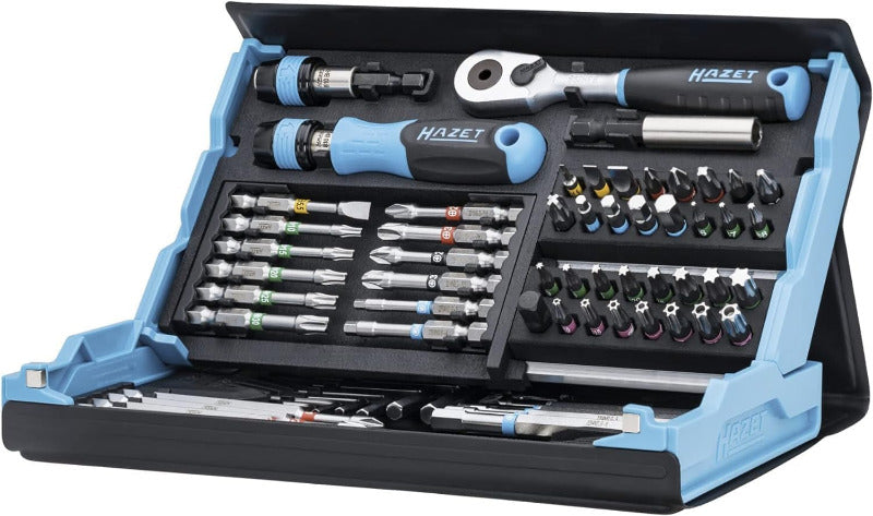 HAZET 2200SC-1 SmartCase Bit Set – 69-Piece, 1/4" Drive for Hand Operation