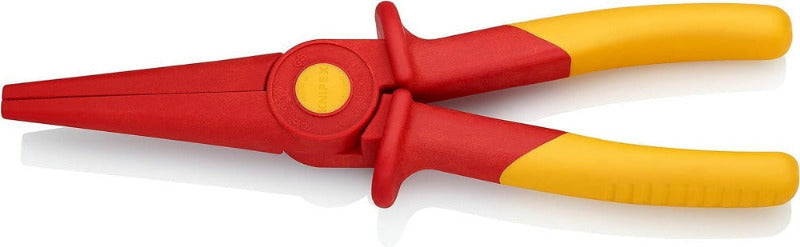 KNIPEX 98 62 02 Insulated Flat Round Pliers – 220 mm, Plastic, Secure Grip, VDE Certified