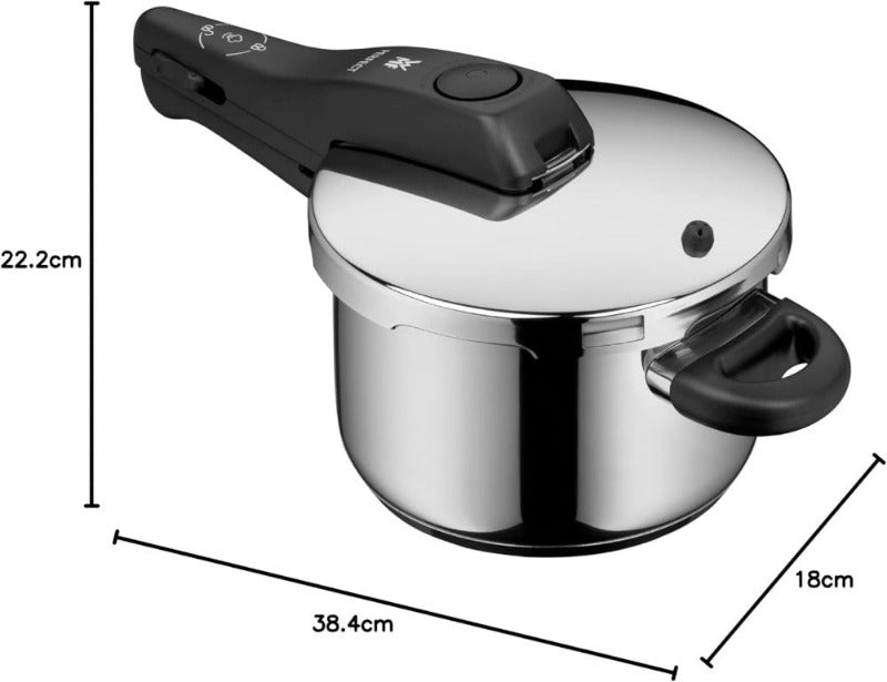 WMF Perfect One Pot Pressure Cooker 2.5L – Induction Ready, 2 Cooking Levels, One-Hand Operation, Polished Cromargan® Stainless Steel