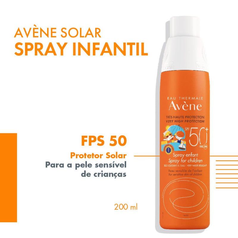 AVENE Sunscreen Spray for Kids SPF50+ – 200 ml