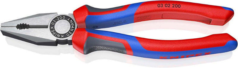 KNIPEX 03 02 180 Combination Pliers – 180 mm | Cuts Copper & Steel Wire, Grips Flat & Round Material