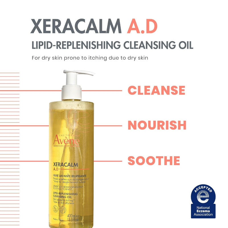 AVENE XeraCalm A.D Lipid-Replenishing Cleansing Oil 400ml