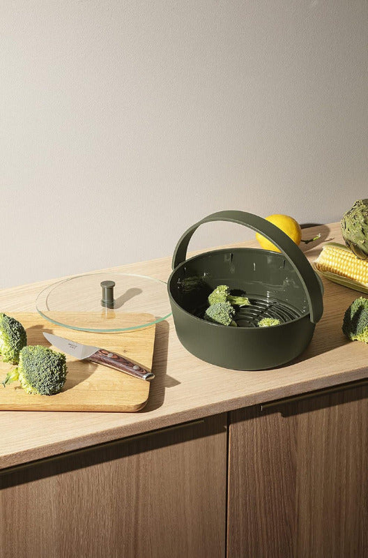 EVA SOLO Steamer Green Tool Easy preparation of tasty vegetables directly in the microwave