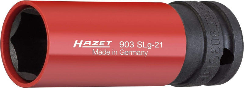 HAZET Steckschlüssel-Satz 903SPC/3 I 12,5 Mm Vierkantantrieb (1/2 Zoll), 17-21 Mm Schlüsselweite, Mit Kunststoffhülse I Materialschonende Radmontage Bei Reifen Mit Alu-Felgen