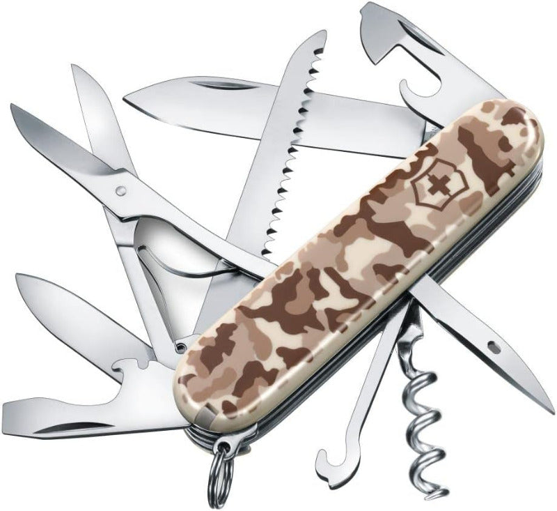 Victorinox Schweizer Taschenmesser Huntsman, Multitool, Swiss Army Knife Mit 15 Funktionen, Klinge, Korkenzieher, Dosenöffner