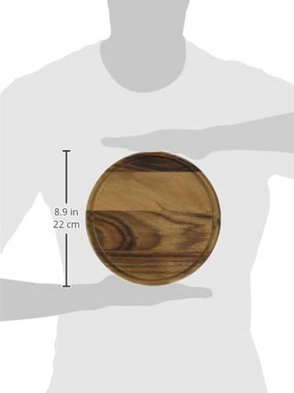 0000055061 Steakplatte, Akazie Durchmesser 25 Cm, Holz, Braun