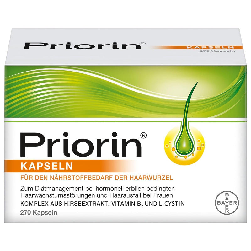 PRIORIN Hair Growth Capsules – 120 Capsules | Nutrient Complex with Biotin and Millet Extract for Hair Roots Support