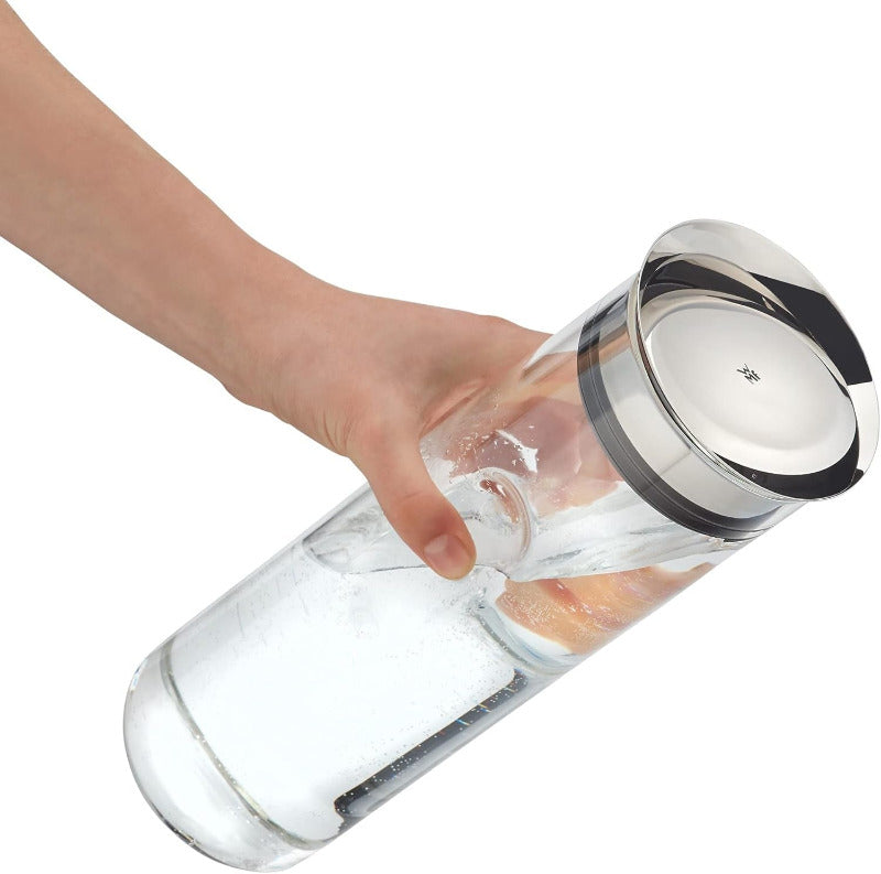 WMF Motion Water Carafe – 1.25L Glass Carafe with Silicone Lid
