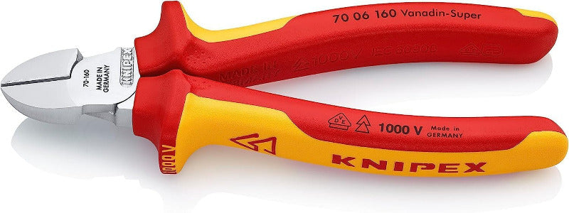 KNIPEX 70 02 160 Side Cutter with Comfort Grips – 160mm Black Atramentized