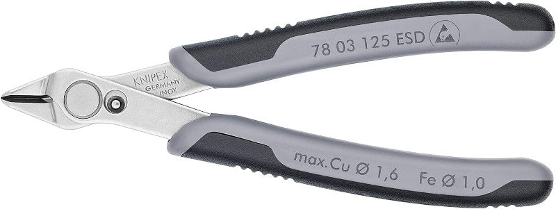 KNIPEX 78 61 125 ESD Electronic Super Knips – 125 mm Precision Diagonal Cutter
