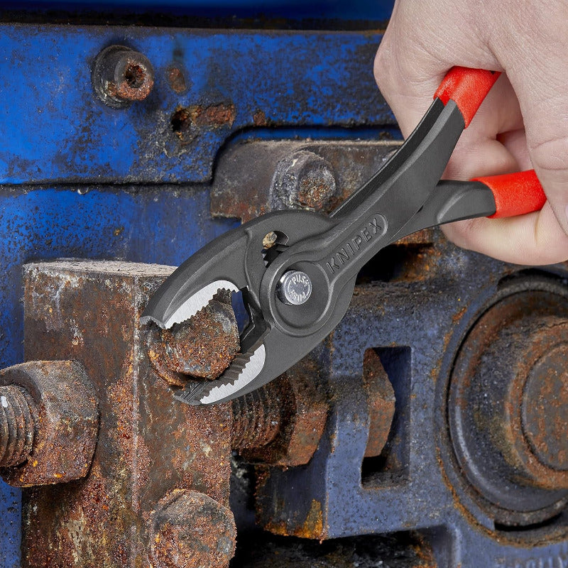 KNIPEX TwinGrip Pliers – Front & Side Gripping | 200mm | Non-Slip Grip, Grey Atramentized | 82 01 200 SB