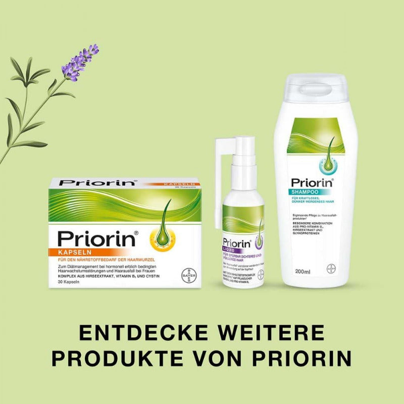 PRIORIN Liquid Hair Growth Tonic - 3 x 50ml | Stimulates Hair Regrowth & Strengthens Roots