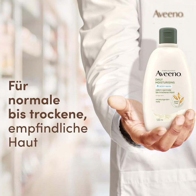 Aveeno® Daily Moisturising Veganes Duschgel Seifenfreie Pflegedusche Mit Beruhigendem Hafer Für Normale Bis Trockene, Empfindliche Haut