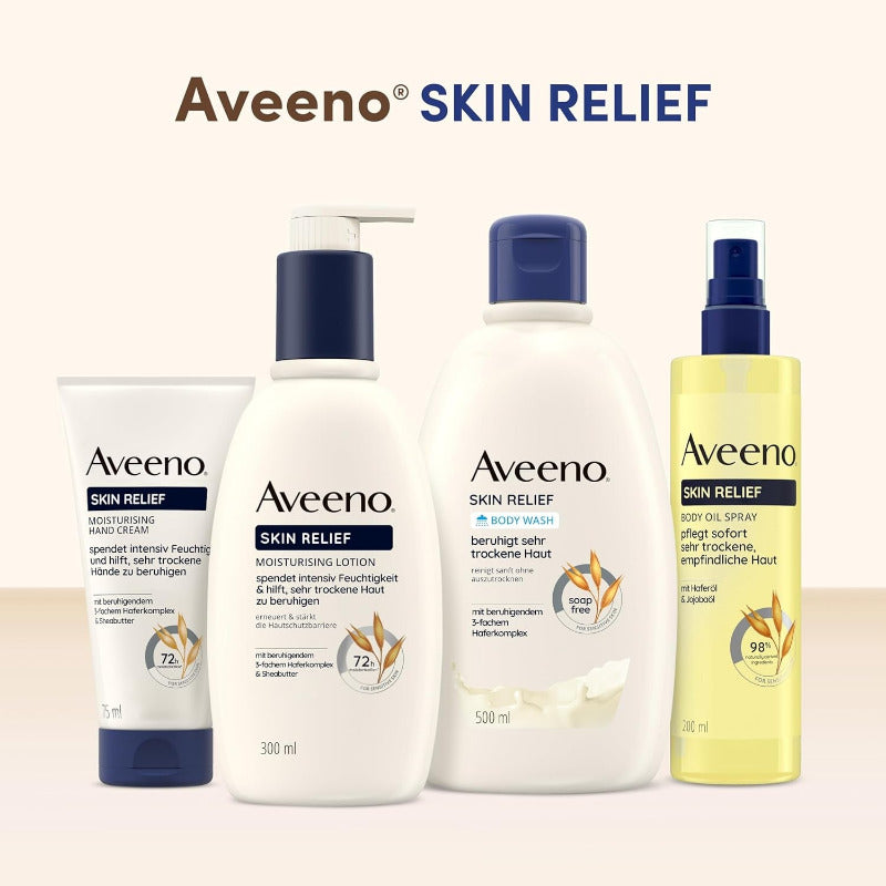Aveeno Skin Relief Feuchtigkeitsspendendes Duschgel (500Ml) Parfümfreie Pflegedusche Für Sehr Trockene Und Empfindliche Haut Mit Beruhigendem Hafer