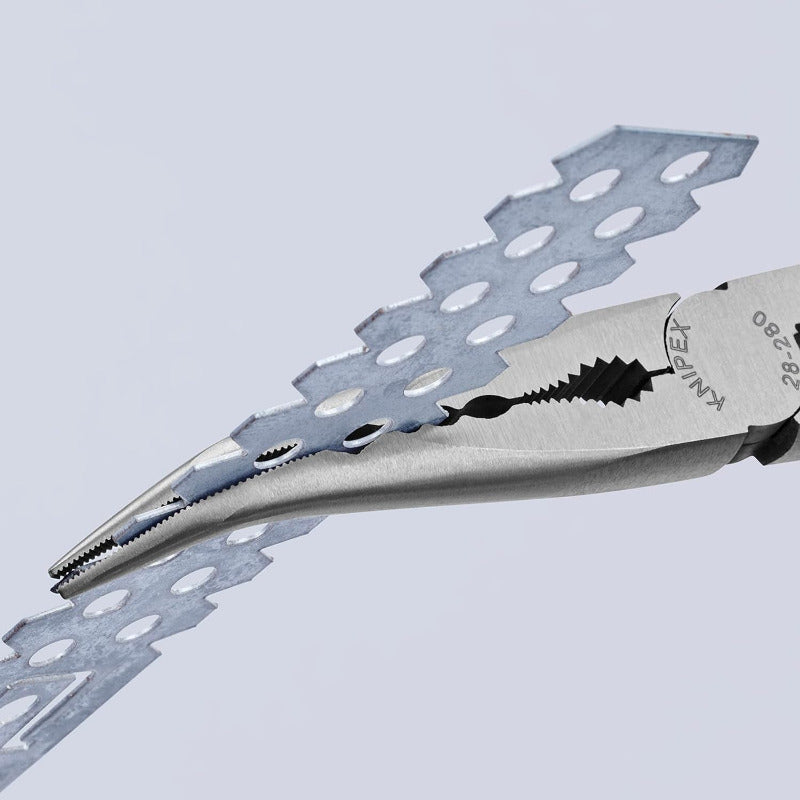 KNIPEX 28 81 280 Long‑Reach Montierzange – 280 mm Needle‑Nose Plier with Transverse Profiles