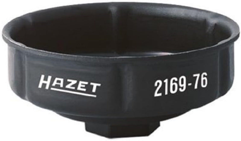 HAZET Ölfilterschlüssel 2169 I Passend Für Verschiedene Ölfilter Mit Einem Durchmesser Von 82 Mm, Antrieb: Außensechskant 3⁄8 Zoll I Betätigung Von Ölfiltern Und Ölfilter-Gehäusedeckeln