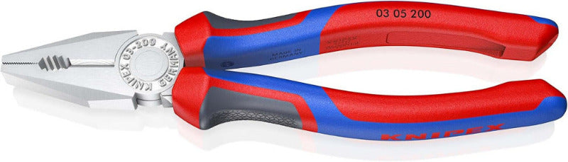 KNIPEX 03 02 180 Combination Pliers – 180 mm | Cuts Copper & Steel Wire, Grips Flat & Round Material