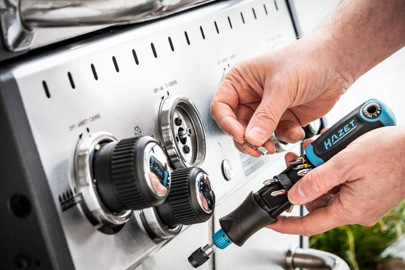 HAZET Bit Ratschen-Schraubendreher 810R-3 | Integriertes Bithalter-Magazin Mit 12 Bits - Ratschenfunktion Umstellbar Oder Verwendung Als Bit-Schraubendreher