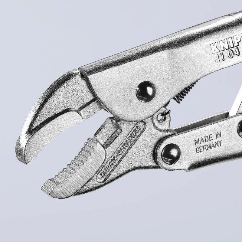 KNIPEX 41 04 180 Grip Pliers – 180mm, Chrome-Plated Steel, Silver Finish