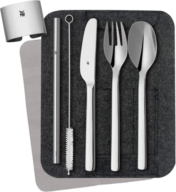 WMF My2Go Travel Cutlery Set – 8-Pieces Portable Outdoor Flatware with Case
