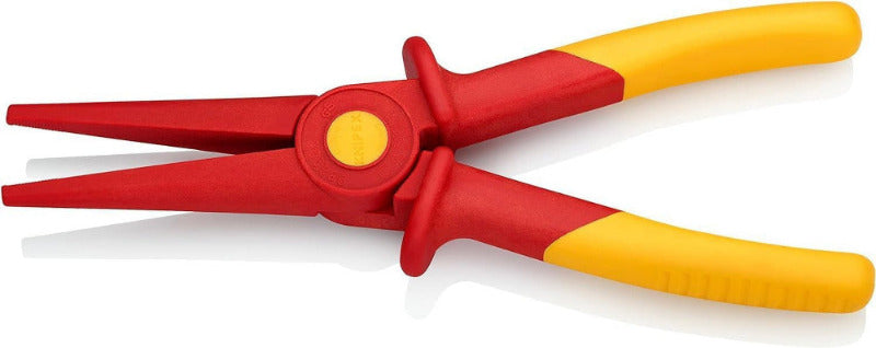 KNIPEX 98 62 02 Insulated Flat Round Pliers – 220 mm, Plastic, Secure Grip, VDE Certified