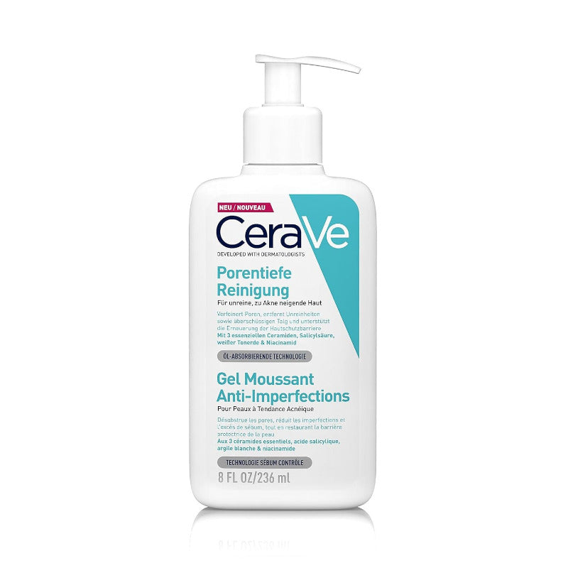 Cerave Schäumendes Reinigungsgel Für Gesicht Und Körper & Porentiefe Reinigung Für Das Gesicht