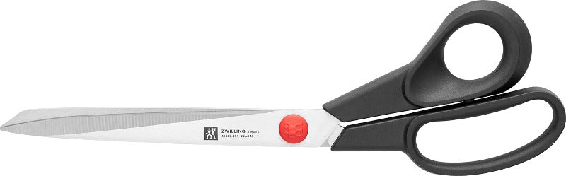 ZWILLING TWIN L Schneiderschere - Schere, Stoffschere Aus Rostfreiem Edelstahl Mit Glasfaser Verstärktem Griff, 22 CM, Schwarz-Silber