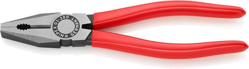 KNIPEX 03 02 180 Combination Pliers – 180 mm | Cuts Copper & Steel Wire, Grips Flat & Round Material