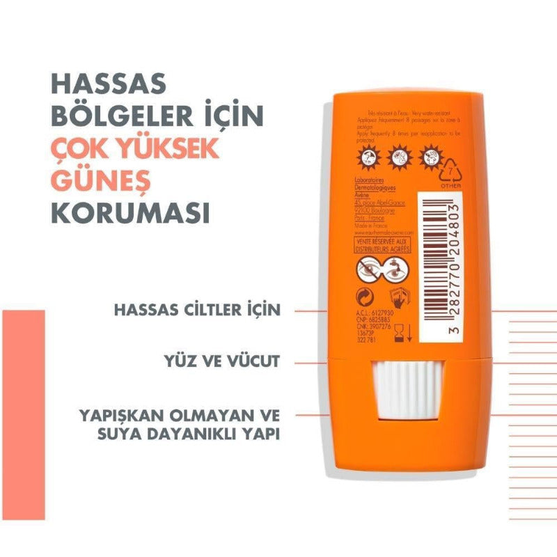 Solaire Haute Protection Stick Zones Sensibles Spf50+ 8 Ml