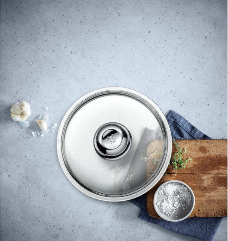 WMF Glass Frying Pan Lid 20 cm – Heat-Resistant Glass with Metal Knob