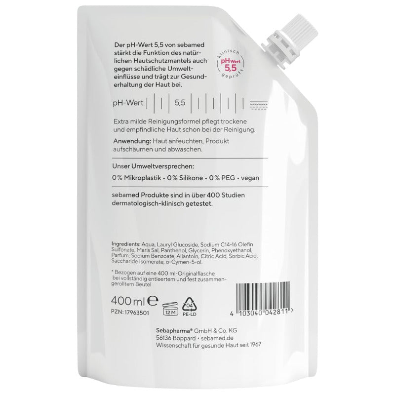 SEBAMED Sea Salt Wash Emulsion with Dead Sea Minerals – 400 ml Refill Pouch