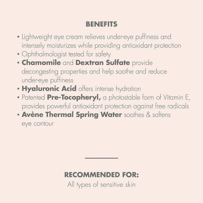 Avène Soothing Augenpflege, Ohne Duft, 10 Ml (1Er Pack)