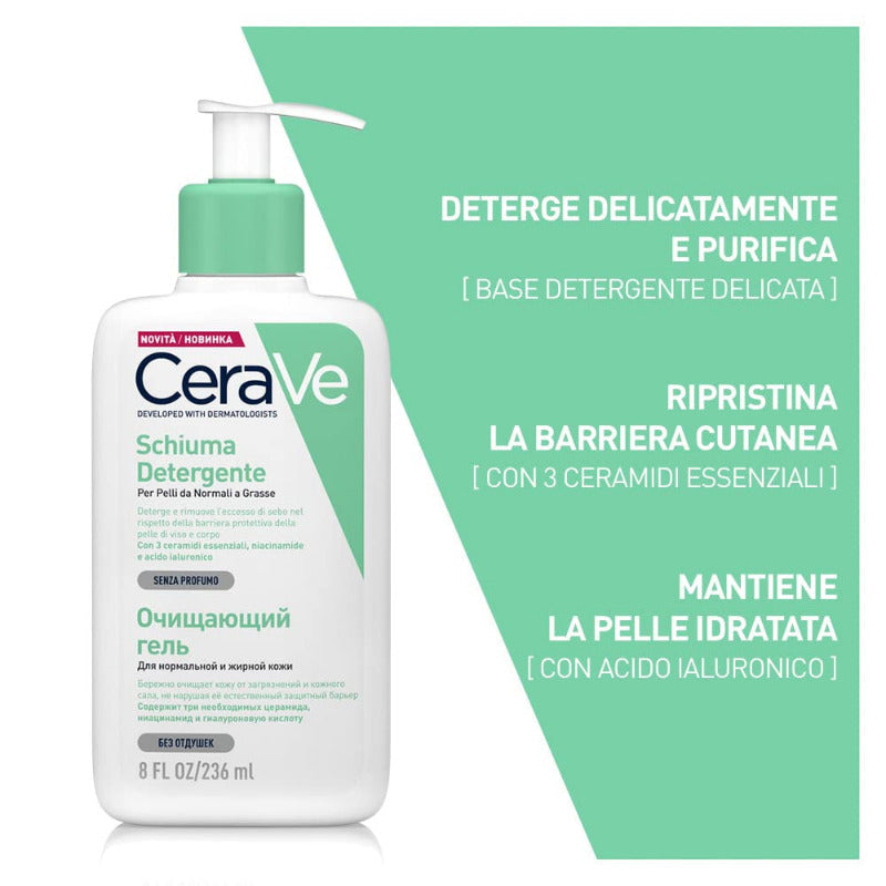 Cerave Reparatur-Augencreme Für Taschen Und Augen Mit Hyaluronsäure Und Niacinamid, 15 Ml + Travel Size Reinigungsschaum, 20 Ml