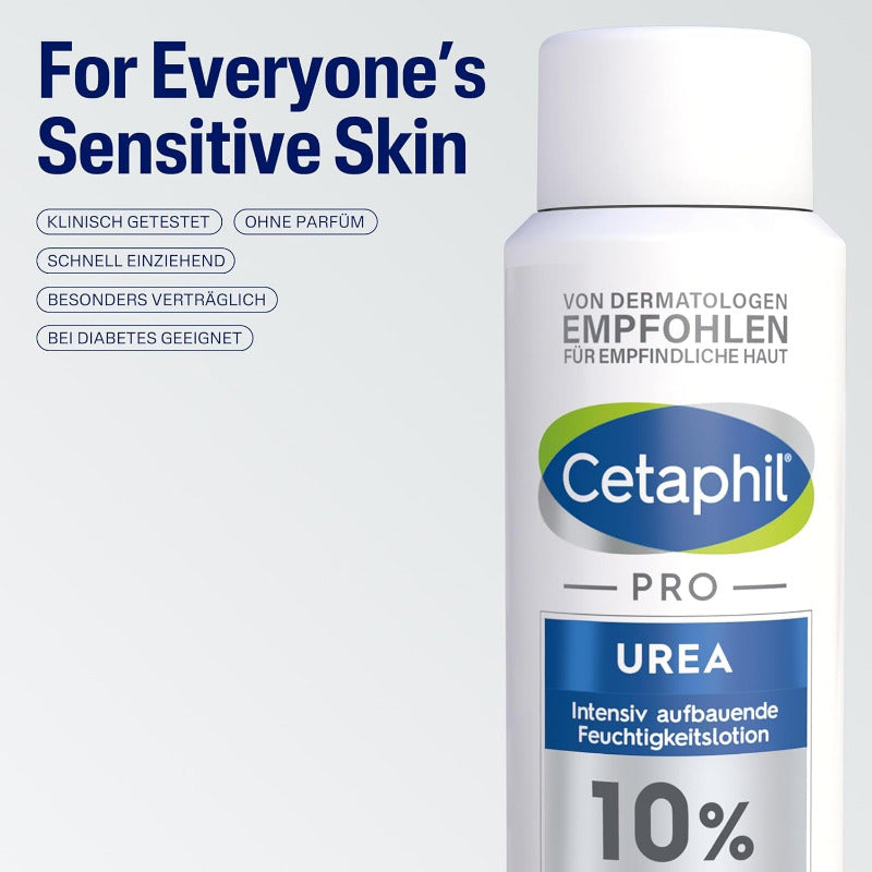 CETAPHIL PRO Urea 10 Prozent Intensiv Aufbauende Feuchtigkeitslotion, 200Ml, Für Extrem Trockene, Schuppige Haut Am Körper, Regeneriert Intensiv Und Reduziert Trockenheit Langfristig