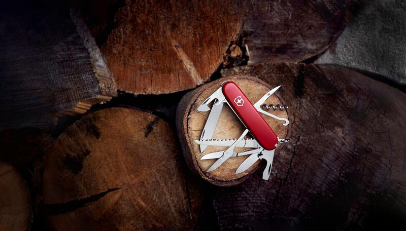 Victorinox Schweizer Taschenmesser Huntsman, Multitool, Swiss Army Knife Mit 15 Funktionen, Klinge, Korkenzieher, Dosenöffner