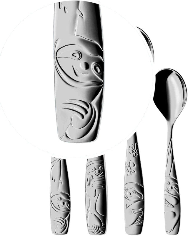 WMF Sloth Children’s Cutlery Set – 4-Piece Cromargan Stainless Steel