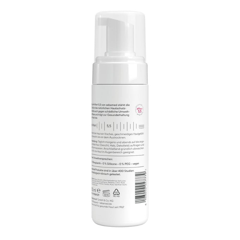 SEBAMED Anti-Aging Mizellen Reinigungsschaum Für Die Gesichtsreinigung, Für Männer Und Frauen, Zur Make-Up Entfernung Geeignet, Bei Fettiger Und Unreiner Haut, Mit Hyaluron Und Aloe Vera,150 Ml