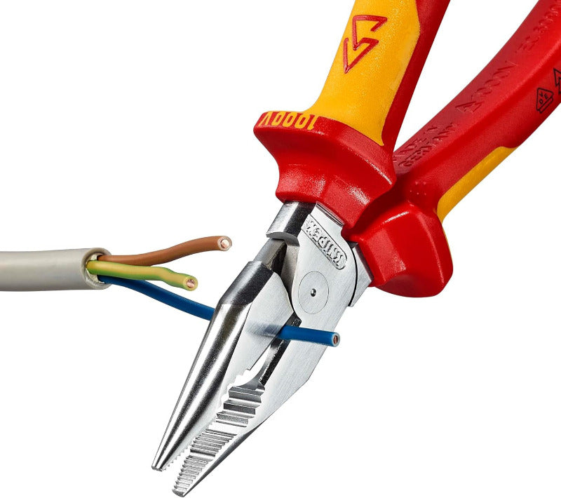 KNIPEX 08 26 185 VDE Needle‑Nose Combination Pliers – 185 mm