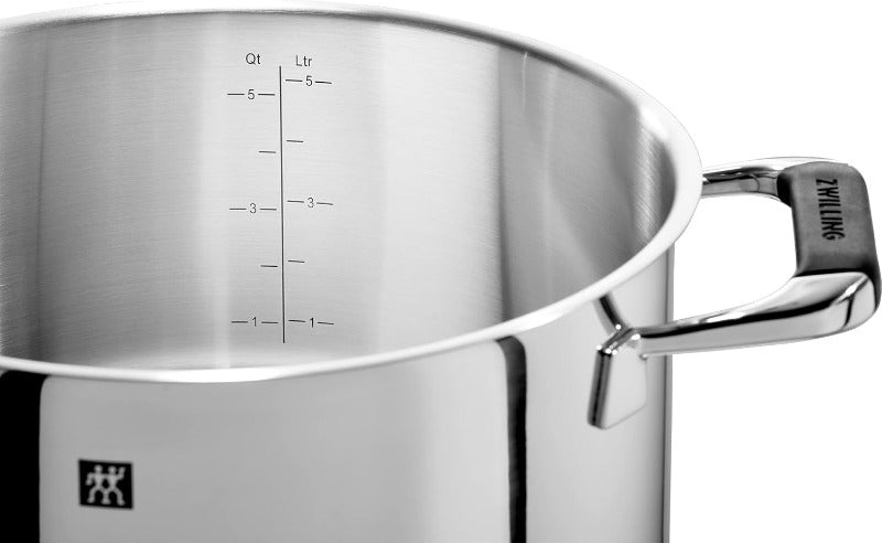 CORNELIA POLETTO by ZWILLING Cookware Set – 5-Piece, Stainless Steel with Glass Lids & Silicone Handles