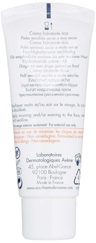 Avène Hydrance RICH Hydrating Cream 40ml – Intense Moisture for Dry and Sensitive Skin