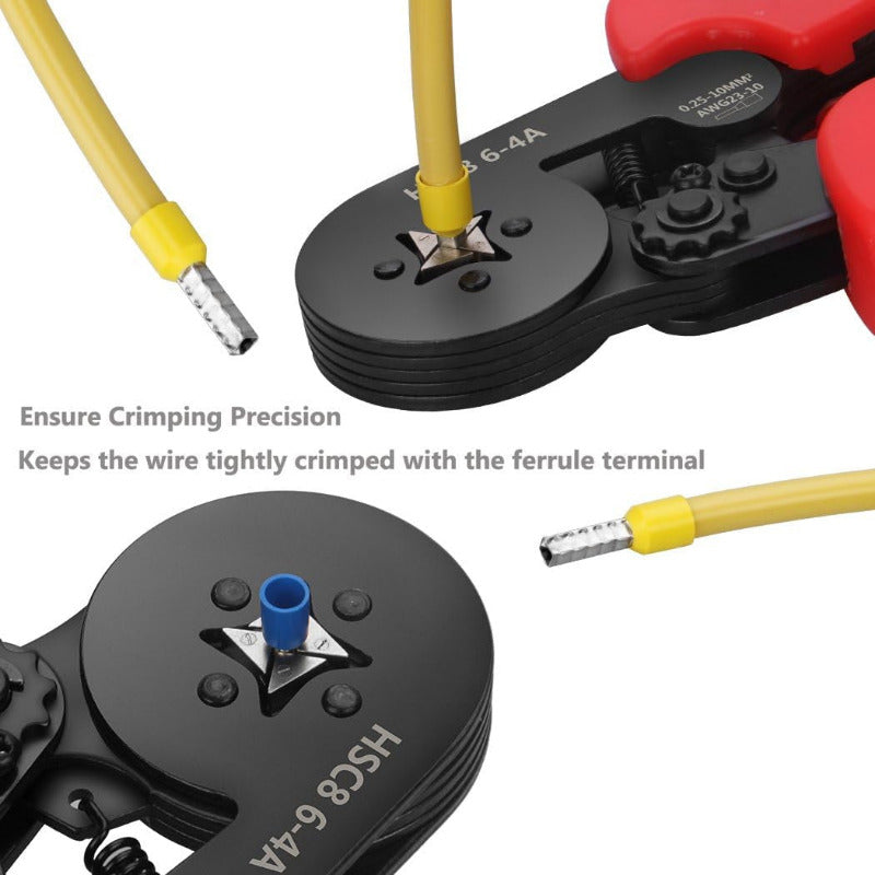 PRECIVA Ferrule Crimping Tool Kit – 1200 Insulated Ferrules (0.25–10 mm²)