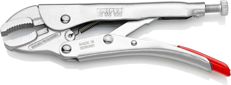 KNIPEX 41 04 180 Grip Pliers – 180mm, Chrome-Plated Steel, Silver Finish