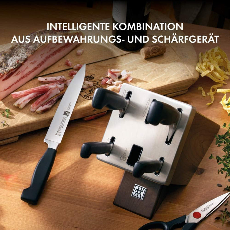 ZWILLING Four Star Self-Sharpening Knife Block, 7-Piece Set – Made in Germany