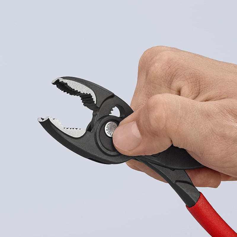 KNIPEX TwinGrip Pliers – Front & Side Gripping | 200mm | Non-Slip Grip, Grey Atramentized | 82 01 200 SB
