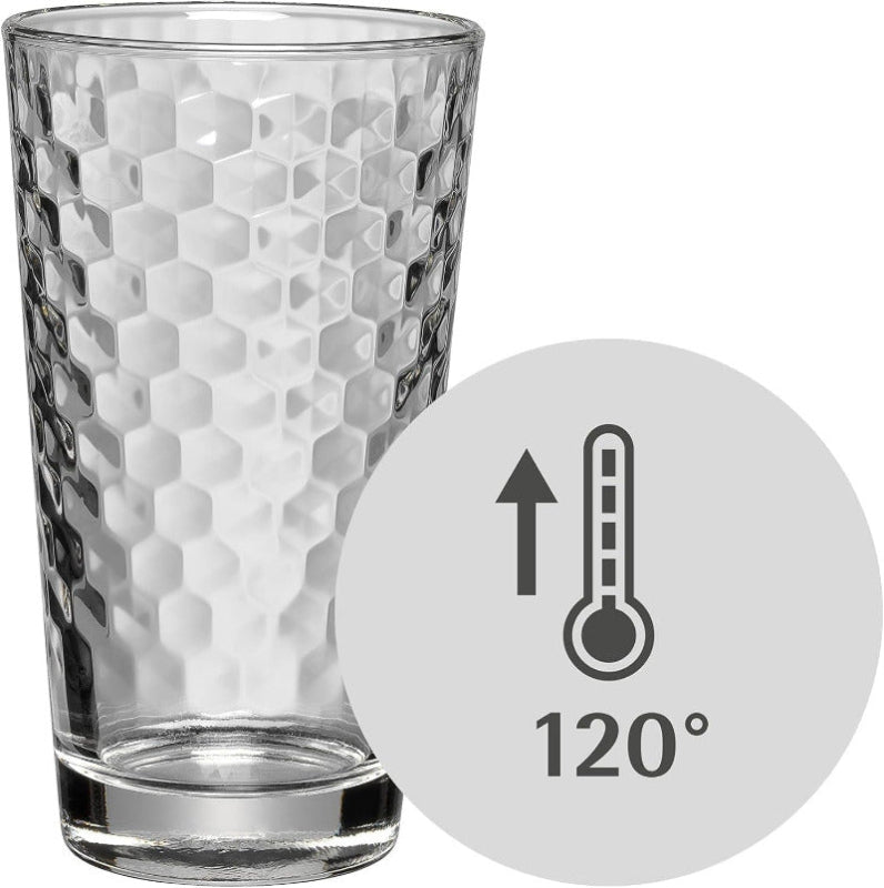 WMF Coffeetime Long Drink Glasses Set – 4-Piece, 275 ml Heat-Resistant Crystal Glass